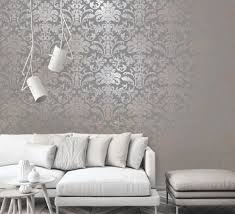 Luxury seamless grey floral wallpaper. Holden Glistening Damask Grey Rose Gold 12712 Wallpaper Central