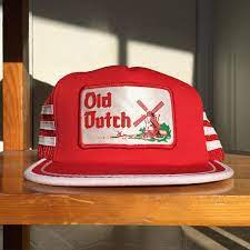 Vintage Old Dutch Hat Red And White Trucker Hat Vintage Red Snapback Chip Hat Lays Hat Old Dutch Trucker Hat 80s Trucker Cap Hats Vintage Trucker Cap Hats