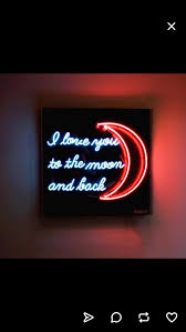 Love You To The Moon And Back Neon Sign Pin By Queerkween On Love In Color Neon Signs Love You Love