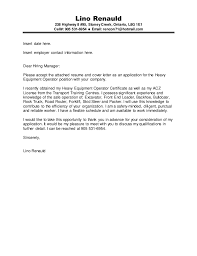 Lino Renaud Construction Acz Machine Operator Cover Letter And Res