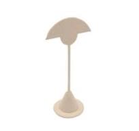 Black Velvet or Beige Faux Suede Jewelry Earring Stand, 5-7/8" Tall