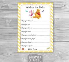 Winnie The Pooh Baby Shower Wishes For Baby By Dianamariastudio Baby Shower Wishes Wishes For Baby Honey Bee Baby Shower