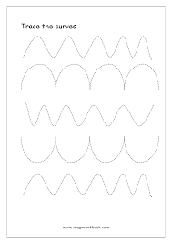 Dotted straight lines for writing practice : Free Printable Pre Writing Tracing Worksheets For Preschoolers Line Tracing Curve Tracing Pre Writing Skills Sleeping Lines Standing Vertical Lines Slanting Lines Curved Lines Megaworkbook
