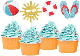 Coral bridal shower, coral wedding, coral baby shower, cupcake decor, beach theme whimseywinkdesigns. Buy 24pcs Glitter Summer Beach Cupcake Toppers Pool Party Cupcake Picks For Hawaiian Theme Birthday Wedding Party Baby Shower Summer Luau Party Decoration Supplies Online In Turkey B086jxlshq