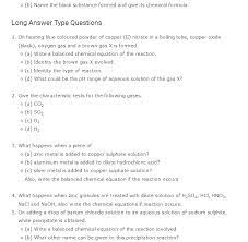 Important Questions For Class 10 Science Chapter 1 Chemical Reactions And Equations Download Pdf