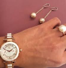 Gc By Guess Lady Chic Rose Gold White Watch White Rose Gold White Rose Gold Watch Watches