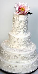 Paisley Pearl Cake Inspired By A Sari Design Pearl Cake Paisley Cake Wedding Cake Pearls