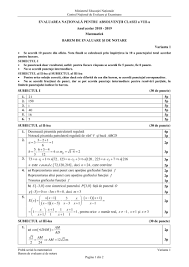 Evaluarea națională (24 mai 2021) / barem model test 11. Evaluarea Nationala 2019 Matematica Din 20 06 2019 Subiecte Oficiale Si Barem Edu Ro Clasa A 8 A Jitaruionelblog Pregatire Bac Si Evaluarea Nationala 2021 La Matematica Si Alte Materii Materiale Lectii Formule Exercitii Rezolvate