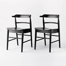 The seating position has durable thick. 2pk Kaysville Curved Back Wood Dining Chair Threshold Designed With Studio Mcgee Target