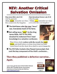 Niv Another Critical Salvation Omission Bible Facts Bible Knowledge Bible Versions