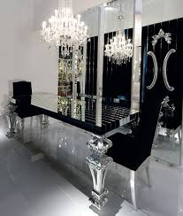 Black Mirrored Dining Room Table Modern Dining Room Dining Table Black Luxury Dining Room