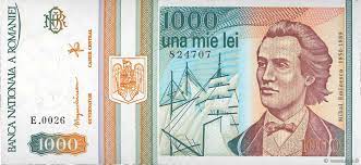 Vezi si curs euro in romania. 1000 Lei Romania 1993 P 102 B78 0634 Banknotes