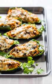 Queso Stuffed Poblanos Pinch Of Yum Recipe Stuffed Peppers Recipes Food