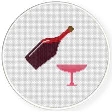 Stitching patterns are ideal for cards, gift tags, samplers or christmas stockings. Free Wine Glass Cross Stitch Pattern Novocom Top
