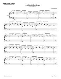 Light Of The Seven Free Piano Sheet Music Piano Chords