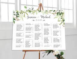 Minimalism Wedding Seating Chart Wedding Seating Chart Template Modern Wedding Seating Chart Poster Printable Wedding Seating Sign Ml22 Seating Chart Wedding Seating Chart Wedding Template Wedding Seating