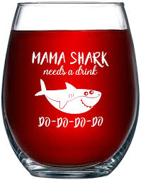 Maybe you would like to learn more about one of these? Buy Mama Shark Needs A Drink Do Do Do Do Do Novelty Wine Glass Cup With Sayings For Women Funny Shark Gifts Party Accessories For Moms Mothers And Friends 15