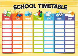 Timeless Time Table Chart Ideas For Class Time Table Chart