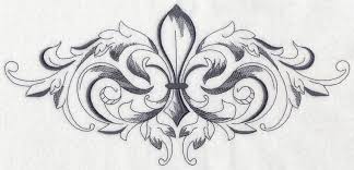 Fleur De Lis Corner Embroidery Designs At Embroidery Library Baroque Fleur De Lis Spray Fleur De Lys Dessin Tatouage Fleur De Lys Tatouage Baroque