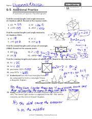 Scopri ricette, idee per la casa, consigli di stile e altre idee da provare. Kami Export 6 5 Ap Name Pearsonrealize Com 6 5 Additional Practice Properties Of Special Parallelograms B Find The Stated Lengths And Angle Course Hero
