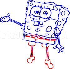 Draw a slightly bent square. How To Draw Spongebob Squarepants Step By Step Drawing Guide By Dawn Dragoart Com