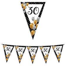I 45 anni di matrimonio, si festeggiano con le nozze di rubino, la pietra che potete regalare alla vostra. Festone Bandierine In Plastica 600 X 25 Cm 30 Anni Prestige Big Party