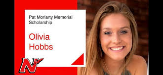 Congratulations to Olivia Hobbs! She is the recipient of the Pat Moriarty  scholarship. Pat was the mother of former head coach, Bruce Moriarty and  she was the biggest cheerleader of our program.