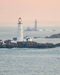 I Believe These Are Boston Light Front And Graves Light Background Located In Outer Boston Harbor Massachu England Photography Lighthouses Usa Lighthouse