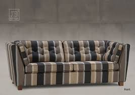 Bank Kent In Gestreepte Stof Bank Bekleding Stoelen