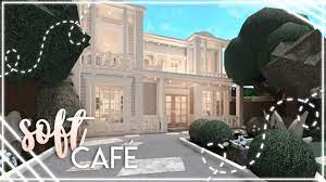 Can't stop making these type of builds. Soft Cafe Bloxburg Speedbuild Nixilia Youtube Two Story House Design Unique House Design Dream House Exterior