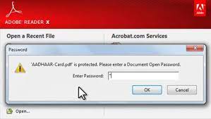 Fill current password of your file and hit on remove password button. How To Get Aadhar Card Password To Open Pdf File Aadhar Uidai