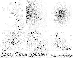 Spray Paint Splatter Vector Illustration Set 1 Vector Photoshop Brushes Stock Graphic Designs