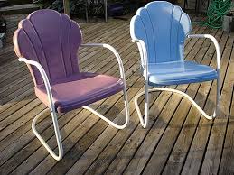 Patio rocking chair, wrought iron metal outdoor rocking chair, retro bistro leisure chair porch seat, perfect chair for patio, park, deck, backyard or garden. Shell Back Vintage Metal Lawn Chairs Vintage Patio Vintage Patio Furniture Metal Lawn Chairs