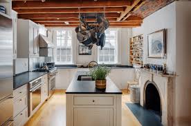 Wood grey kitchen images cabinets on either side of mantel. 50 Kitchens With Fireplaces Photos Home Stratosphere