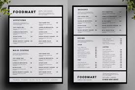 Modern Restaurant Food Menu By Vynetta On Envato Elements Cafe Menu Design Menu Design Inspiration Menu Board Design
