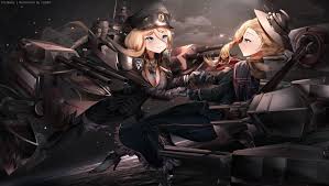 A Deadly Duet Hood And Bismarck Gdat Cute Anime Character Anime Military Scary Wallpaper