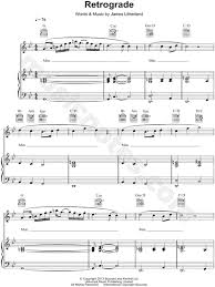 James Blake Retrograde Sheet Music In G Minor Transposable Download Print Sku Mn0117694