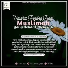 Nasihat Penting Bagi Muslimah Yang Akan Menikah Kutipan Quran Kutipan Buku Sembahyang