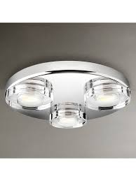 How to choose the right bathroom ceiling light? Philips Mira 3 Bulb Led Bathroom Light At John Lewis Partners