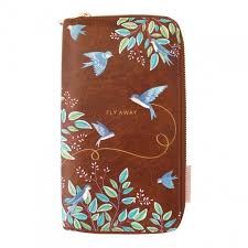 Travel Wallet Secret Garden Bird Disaster Designs Penvrienden Kunstleer Travel