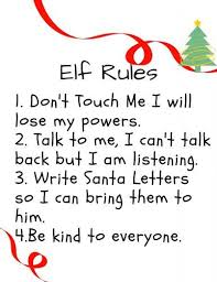Elf On The Shelf Rules Printable Elf On The Self Elf The Elf