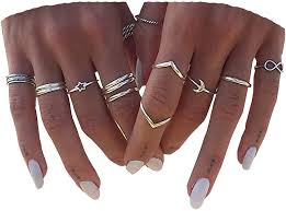 Check spelling or type a new query. Beryuan Women 12pcs Rings Set Silver Knuckle Rings For Girls And Teens Stacking Rings Cute Jewelry Rings Size 5 6 7 8 Amazon Ca Clothing Shoes Accessories