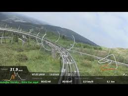 Z góry żar rozciąga się panorama na krainę jezior i zalewów. Tor Saneczkowy Gora Zar Bez Hamulcow Pomiar Gps Youtube