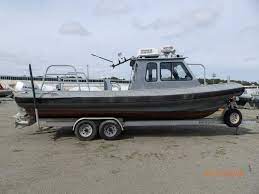 2002 27 Sea Ark Cabin Twin Honda Outboards - Work Patrol Dive Tow Boat Seaark For Sale In Jensen Beach Florida United States Tow Boat Boat Towing