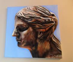 Athena -beautiful Greek Goddess- Acrylic Painting