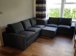 It has a solid oak front edge with oak legs and small oak pads inserted into the ends of the three backrests. Home Sofas For Bay Windows