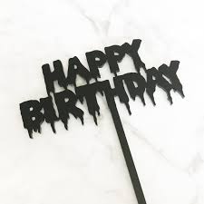 4.5 out of 5 stars. Ghoulish Happy Birthday Cake Topper Sandra Dillon Design