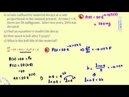 Applications Of First Order Differential Equations Exponential Decay P Differential Equations Equations Exponential