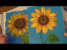 Sunflower Painting Tutorial Free Easy Acrylic Painting Lesson For Beginners How To Paint Flowers Sunflower Painting Simple Acrylic Paintings Flower Painting
