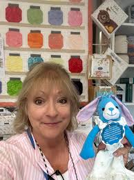 Found the bunny in this charming quilt shop! Pomegranate Place